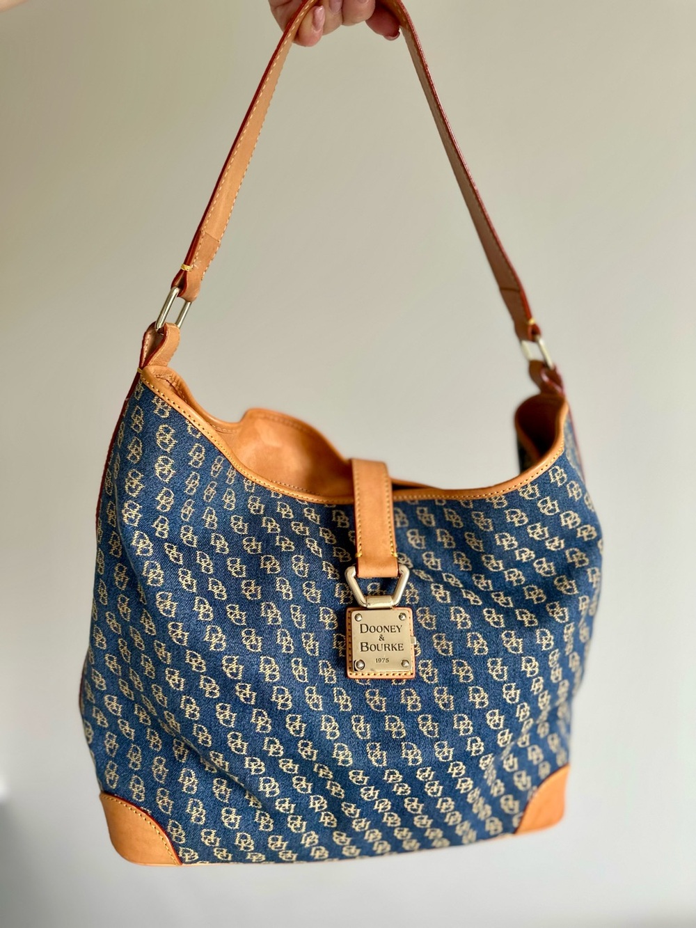 Dooney & Bourke Denim Chambray Hobo